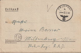 German Feldpost WW2: To Reserve-Lazarett In Miltenberg Main From Finland - 14. Kompanie Grenadier-Regiment - Militaria