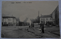 CPA 1924 Nalinnes - Place Du Centre / Tram & Kiosque - Estaimpuis