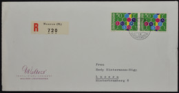LIECHTENSTEIN, EUROPA 1960 PAIR ON COMMERCIAL COVER - Covers & Documents