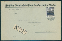 LIECHTENSTEIN, 50 CENTIMES OFFICIAL R-COVER 1933 - Service