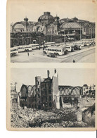 Dresden Hauptbahnhof, Vor Und Nach Der Zerstörung, Gelaufen 1964 - Bahnhöfe Ohne Züge
