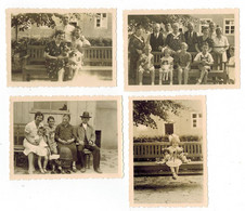4x Orig. Foto 1939 Kleine Mädel Mädchen Mit Puppe, Puppenwagen, Teddy, Teddybär, Plüschteddy - Personnes Anonymes