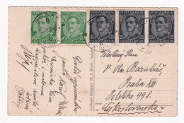 Jugoslawien, Jugoslavija, Briefmarken 1934 Auf Ansichtskarte Susak Kupaliste Jadran, Mehrfachfrankatur - Gebraucht
