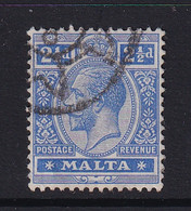 Malta: 1914/21   KGV   SG77    2½d         Used - Malte (...-1964)