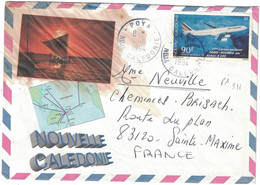 Nouvelle-Calédonie - Poya - Lettre Avion Pour Sainte-Maxime (France) - 90f 1ère Liaison Aérienne Paris Nouméa A340- 1994 - Usati