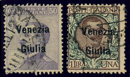 ITALY ITALIA VENEZIA GIULIA 1918-19 50 C,, 1 L. (Sass. 27, 29) USATI OFFERTA! - Venezia Giuliana