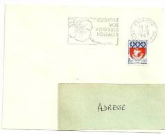 SEINE MARITIME Dépt N° 76 = BARENTIN  1967 = FLAMME Non Codée =  SECAP Multiple ' PENSEZ + CODIFIEZ' = Pensée N° 1 - Código Postal