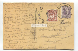 Postmarked 1924 At Middelkerke, Belgium, Postage Due & Redirected (England) - On Postcard Of Digue Et Hôtel Du Littoral - Covers
