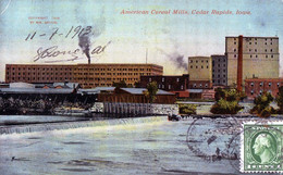 CPA - Américan  Cereal  Mills,  CEDAR  RAPIDS, Iowa -  Expéditeur : George KOUCHAKJI - New - York - Cedar Rapids