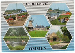 Groeten Uit Ommen - (Overijssel, Nederland) - OMN5 - O.a. Molen, Jacht, Waterfiets - Ommen