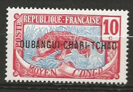 OUBANGUI N° 19 NEUF*  TRACE DE  CHARNIERE / MH - Ongebruikt