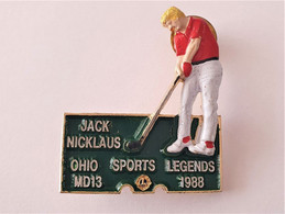Pins Golf Jack Nicklaus Ohio M D 13 Sports Légends 1988 / 33NAT - Golf