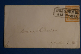 AM8 GERMANY   BELLE LETTRE   1873 +DRESDE ++AFFRANC. INTERESSANT - Storia Postale