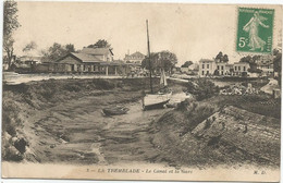 CPA  La Tremblade Le Canal Et La Gare - La Tremblade