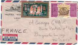 Liban - Beyrouth - Lettre Avion Pour Bagnols-sur-Cèze (France) - Bel Affranchissement - 26 Octobre 1966 - Lebanon