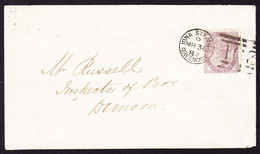 1883 Schiffsbrief Gestempelt IONA Steamer Greenock. Duplex Nr. 163 Nach Dunoon. Schottland. Gebrauchsspuren. - Lettres & Documents