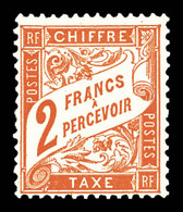 N°41, 2f Rouge-orange, Quasi **. TB (signé Calves)  Qualité: *  Cote: 350 Euros - 1859-1959 Nuovi