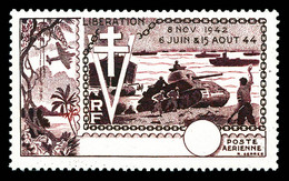 10e Anniversaire De La Libération Non émis: BRUN NOIR Sans Faciale Ni Nom Du Territoire. SUP. R. (cote Maury) (certifica - 1954 10e Anniversaire De La Libération