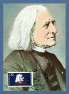 BRD 1986  Mi.Nr. 1285 , 100. Todestag Von Franz Liszt - Maximum Card - Erstausgabetag  Bonn 20.6.1986 - 1981-2000