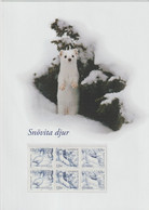 Sweden Collector's Sheet Mi 2730-2732 Snow White Animals - Rock Ptarmigan (Lagopus Muta) - Stoat (Mustela Erminea) 2009 - Lettres & Documents