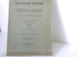Nassauische Annalen 1929, Zweites Heft,  50 Band, Jahrbuch Des Vereins Für Nassauische Altertumskunde Und Gesc - Hessen