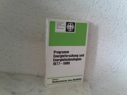 Programm Energieforschung Und Energietechnologien 1977 - 1980 - Técnico