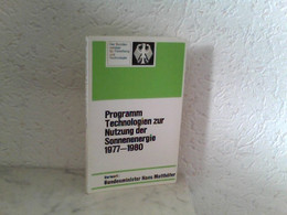 Programm Technologien Zur Nutzung Der Sonnenenergie 1977 - 1980 - Technik