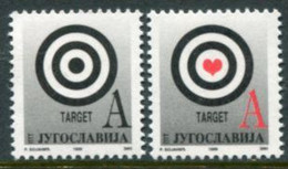 YUGOSLAVIA 1999 "Targets" Anti-war Propaganda  MNH / **.  Michel 2906-07 - Nuovi
