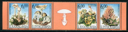 YUGOSLAVIA 1999 Protected Fungi Strip  MNH / **.  Michel 2914-17 - Neufs