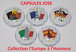 NEWS - SERIE DE 5 CAPSULES DE CHAMPAGNE - GENERIQUE "L'Europe à L'honneur " - Colecciones