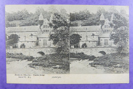 Cpa Edit. Stéréoscopique    Bords De L'Ourthe Vieille Ferme Hoeve Boerderij Serie VI N°9 Cliche J.v. Liege? - Stereoscope Cards