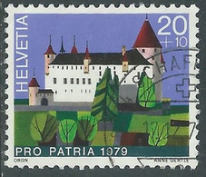 1979 SVIZZERA USATO PRO PATRIA CASTELLI 20 CENT - RF6-6 - Used Stamps
