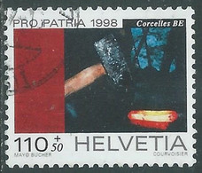 1998 SVIZZERA USATO PRO PATRIA LA FUCINA DI CORCELLES 110 CENT - RF6-6 - Used Stamps