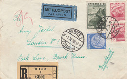 Austria Reg Vienna To UK 1938 - Lettres & Documents