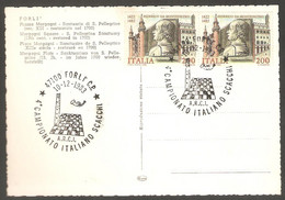 Italy 1983 Forlì - Chess Cancel On Postcard - Echecs