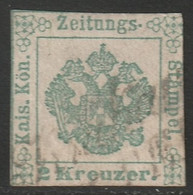Austria 1853 Sc PR1 Autriche Mi Zeitung 1I Newspaper Tax Used Thin - Zeitungsmarken