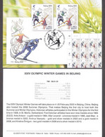 Winter Olympic Games 2022 Estonia Stamp Presentation Card (eng) Mi 1032 - Invierno 2022 : Pekín