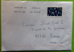 France Lettre Verte Avec Timbre CERF Et Pingouin Deer & Penguin , Janvier 2022 , TB - Storia Postale