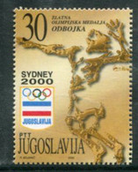 YUGOSLAVIA 2000 Olympic Medal Winners Single Ex Block MNH / **.  Michel 2991 - Nuovi