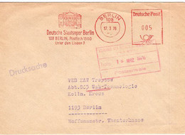 50595 - DDR - 1976 - 20Pfg. AFS A. Bf. Innerh. BERLIN - DEUTSCHE STAATSOPER ... - Music