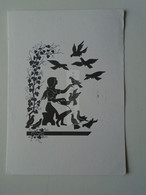 D187524     AK - CPM  - Silhouette  Feeding Birds - Silhouettes