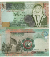 JORDAN 1 Dinar  P34g  Dated 2013  (Sherif Hussein Ibn Ali At Front + Great Arab Revolt At Back)  UNC - Jordanie