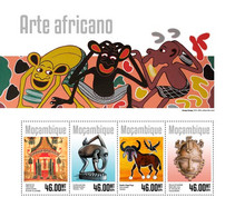 2014 MOZAMBIQUE MNH. AFRICAN ART  |  Yvert&Tellier Code: 6143-6146  |  Michel Code: 7406-7463 - Mozambique