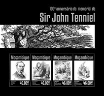 2014 MOZAMBIQUE MNH.JOHN TENNIEL   |  Yvert&Tellier Code: 6219-6222  |  Michel Code: 7475-7478 - Mozambico