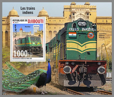 DJIBOUTI 2021 MNH Indian Trains Indische Eisenbahnen S/S - OFFICIAL ISSUE - DHQ2201 - Trains