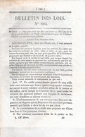 Ordonnance De 1841 Concernant Un Cédit Extraordinaire Au Ministère De La Justice - Decrees & Laws