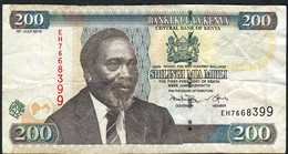 KENYA P49e 200 SHILLINGS 2010    #EH     F-VF NO P.h. - Kenya