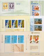 6 Blocks CEPT 1980/1985 Azoren Blöcke 1-6 ** 38€ EUROPA Ritt Trommel Bridge Blocs Stamp On Stamps Ss Music Sheets Acores - Collections