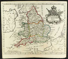 19TH CENTURY MAP OF ENGLAND Circa 1806 Engraved Map By DE LAPORTE Of Paris, Most Attractive Showing The Counties Of Engl - Unclassified