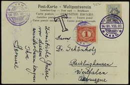 JUDAICA NETHERLANDS 1907 (Aug) Zionist Congress Picture Postcard Bearing 1c Stamp And A Jewish Label Tied By "VIII Zioni - Unclassified